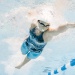 Női verseny úszódressz Finis Rival Open Back Kneeskin Navy/Aqua
