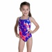 Speedo Shell Bell Bow Suit Girl Amparo Blue/Post It Pink