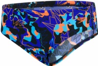 Fiú fürdőruha Speedo Lava Dive Allover 6.5cm Brief Boy Black/Amparo Blue/Fluo Orange