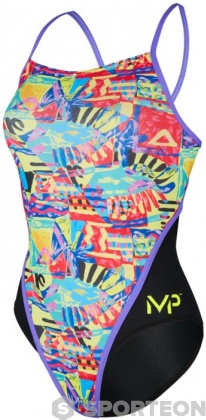 Női fürdőruha Michael Phelps Riviera Racing Back Multicolor/Black