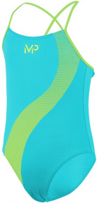 Lányka fürdőruha Michael Phelps Lumy Girls Turquoise/Bright Yellow
