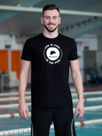 Férfi póló Swimaholic Logo T-Shirt Men Black