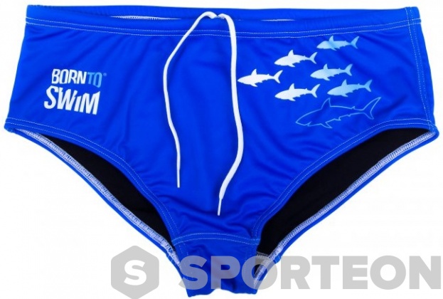Férfi úszónadrág BornToSwim Sharks Brief Blue