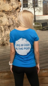 Női póló Swimaholic Life Is Cool In The Pool T-Shirt Women Azure