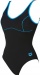 Arena Tania Clip Back One Piece Black/Turquoise