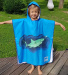 Poncsó BornToSwim Shark Poncho Junior Blue