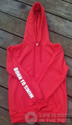 Kapucnis pulóver BornToSwim Sweatshirt Hoodie Red