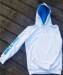 Gyermek kapucnis pulóver BornToSwim Sweatshirt Hoodie Junior White/Turquoise