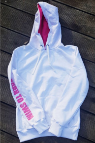 BornToSwim Sweatshirt Hoodie Junior White/Pink