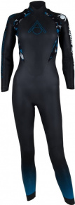 Női neoprén úszódressz Aqua Sphere Aquaskin Fullsuit V3 Women Black/Blue