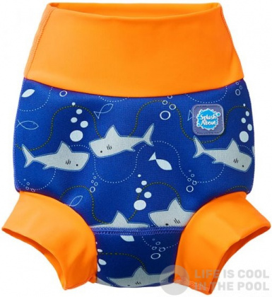 Úszónadrág a legkisebbeknek Splash About New Happy Nappy Shark Orange