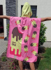 Poncsó BornToSwim Ice Cream Poncho Junior Pink/Yellow
