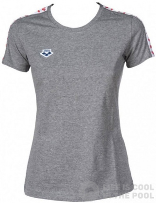 Női póló Arena W T-Shirt Team Grey Melange/White/Red