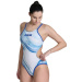 Arena One Dreams Double Cross One Piece Neon Blue/Silver/White