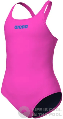 Arena Solid Swim Pro Junior Shocking Pink/River Blue