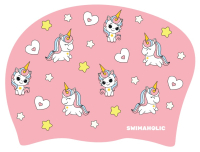 Dětská plavecká čepice na dlouhé vlasy Swimaholic Unicorns Long Hair Cap Junior