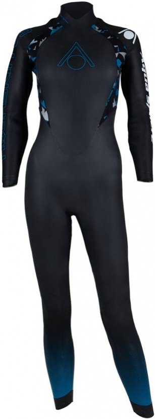 Női neoprén úszódressz Aqua Sphere Aquaskin Fullsuit V3 Women Black/Blue