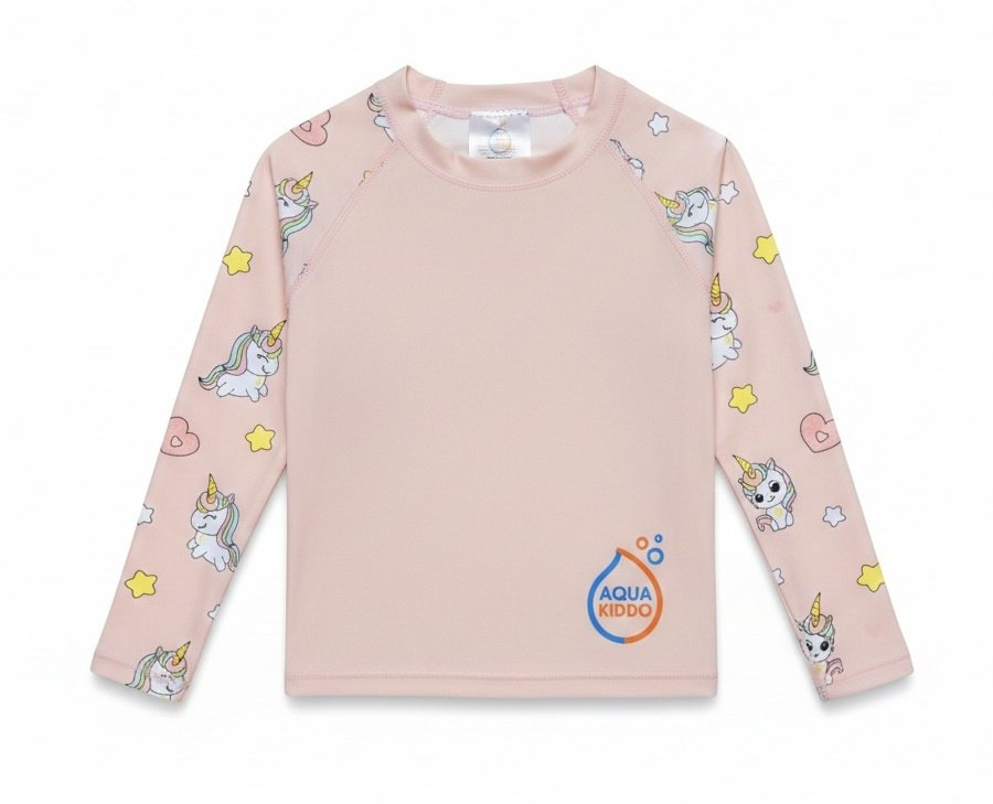 Gyermek UV strandpóló Aquakiddo UV Protection Shirt Unicorns